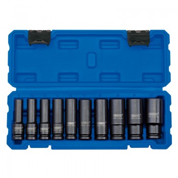 Metric Deep Impact Socket Set, 1/2” Sq. Dr. (10 Piece) Metric Deep Impact Socket Set, 1/2” Sq. Dr. (10 Piece)
