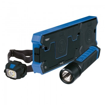 Wireless/USB Rechargeable Torch Kit with Dual Charging Pad Wireless/USB Rechargeable Torch Kit with Dual Charging Pad