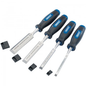 Soft Grip Bevel Edge Wood Chisel Set (4 Piece) Soft Grip Bevel Edge Wood Chisel Set (4 Piece)