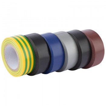 Insulation Tape, 10m x 19mm, Mixed Colours (Pack of 6) Insulation Tape, 10m x 19mm, Mixed Colours (Pack of 6)