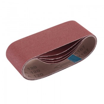 Cloth Sanding Belt, 75 x 457mm, 120 Grit (Pack of 5) Cloth Sanding Belt, 75 x 457mm, 120 Grit (Pack of 5)