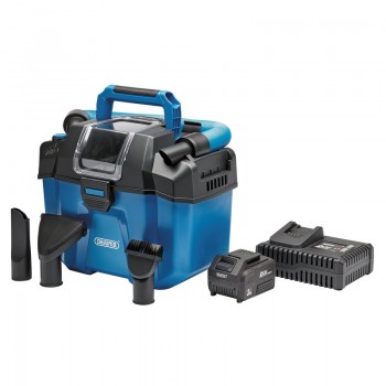 D20 20V Wet and Dry Vacuum Cleaner, 1 x 4.0Ah Battery, 1 x Fast Charger D20 20V Wet and Dry Vacuum Cleaner, 1 x 4.0Ah Battery, 1 x Fast Charger