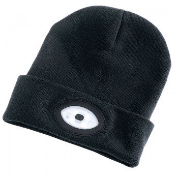 Beanie Hat with Rechargeable Torch, One Size, 1W, 100 Lumens, Black Beanie Hat with Rechargeable Torch, One Size, 1W, 100 Lumens, Black
