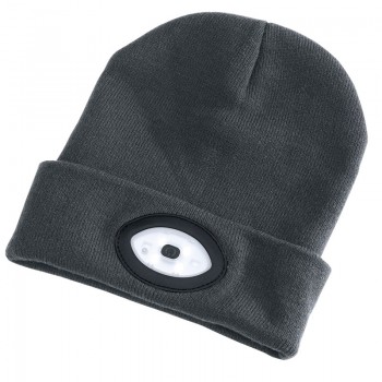 Beanie Hat with Rechargeable Torch, One Size, 1W, 100 Lumens, Grey Beanie Hat with Rechargeable Torch, One Size, 1W, 100 Lumens, Grey