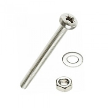 Machine Screws Nuts Washers, Pack of 10 - M4x25