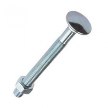Carriage Bolts Nuts Zp, Pack of 4 - M6x50 Carriage Bolts Nuts Zp, Pack of 4 - M6x50