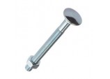 Carriage Bolts Nuts Zp, Pack of 2 - M8x75