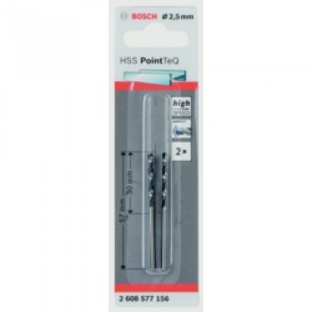 HSS Twist PointTeq Drill Bit - 2.5mm Pack 2 HSS Twist PointTeq Drill Bit - 2.5mm Pack 2