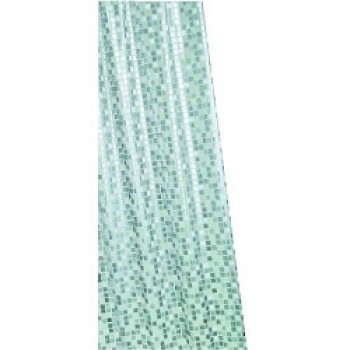 PVC Shower Curtain - Silver Mosaic PVC Shower Curtain - Silver Mosaic