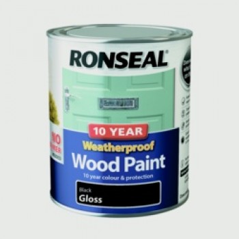 10 Year Weatherproof Gloss Wood Paint 750ml - Black