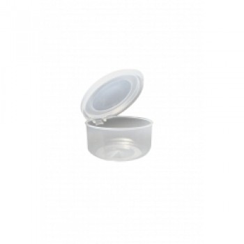Food Container Round Hinged Lid - 125ml Clear Food Container Round Hinged Lid - 125ml Clear
