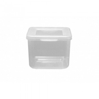 Food Container Square Hinged Lid - 300ml Clear Food Container Square Hinged Lid - 300ml Clear