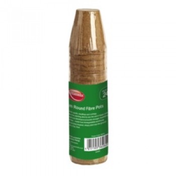 Round Fibre Pots - 6cm - Pack 24 Round Fibre Pots - 6cm - Pack 24