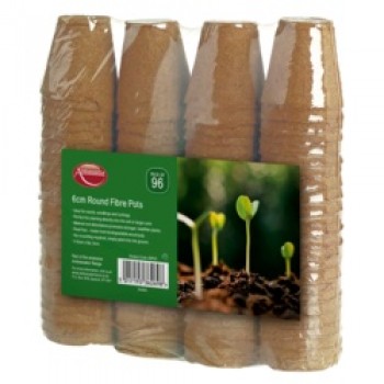 Round Fibre Pots - 6cm - Pack 96 Round Fibre Pots - 6cm - Pack 96