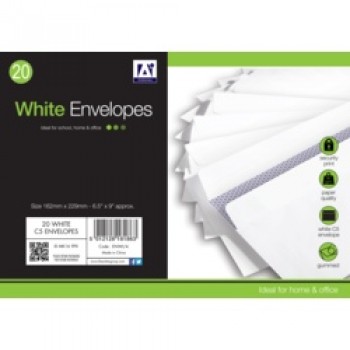 White Gummed Envelopes Pack 25 - 162mm x 229mm White Gummed Envelopes Pack 25 - 162mm x 229mm
