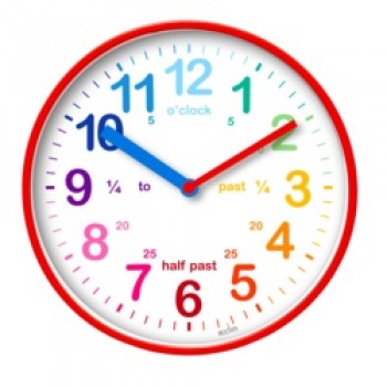 Wickford Kids Time Teach Clock 20cm - Red Wickford Kids Time Teach Clock 20cm - Red