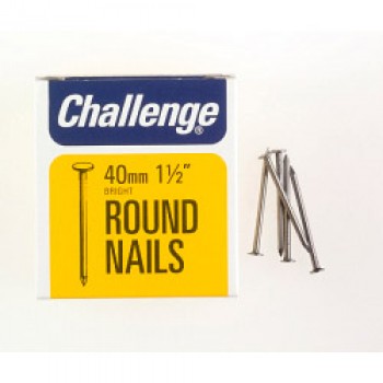 Round Wire Nails - Bright Steel (Box Pack) - 40mm Round Wire Nails - Bright Steel (Box Pack) - 40mm