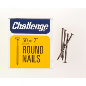 Round Wire Nails - Bright Steel (Box Pack) - 50mm Round Wire Nails - Bright Steel (Box Pack) - 50mm
