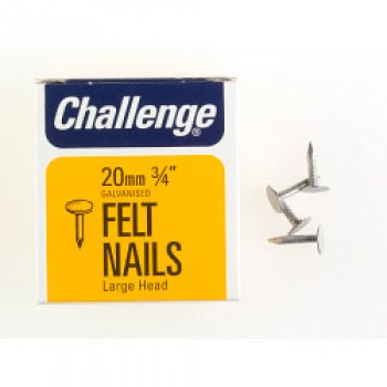 Felt - Extra Large - Head Clout Nails - Galvanised (Box Pack) - 20mm Felt - Extra Large - Head Clout Nails - Galvanised (Box Pack) - 20mm