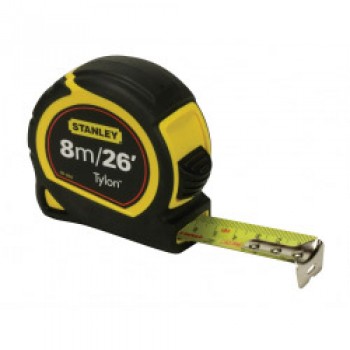 Tylon Tape Measure - Length: 8m (26ft) x Width: 25mm Tylon Tape Measure - Length: 8m (26ft) x Width: 25mm