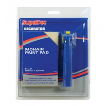 Decorator Mohair Paint Pad with Handle - 6 x 4 /150mm x 100mm Decorator Mohair Paint Pad with Handle - 6 x 4 /150mm x 100mm