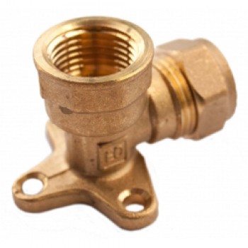 Compression Wall Plate Elbow - 15mm x 1/2 FI Compression Wall Plate Elbow - 15mm x 1/2 FI