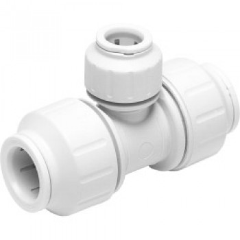 Reducing Tee Connector - 22mm x 22mm x 15mm - White - Pack of 5