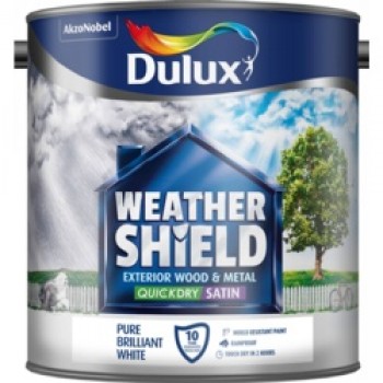 Weathershield Quick Dry Satin 2.5L - Pure Brilliant White Weathershield Quick Dry Satin 2.5L - Pure Brilliant White