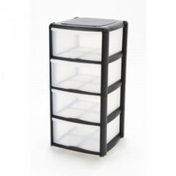 4 Drawer Tower Black 4 Drawer Tower Black