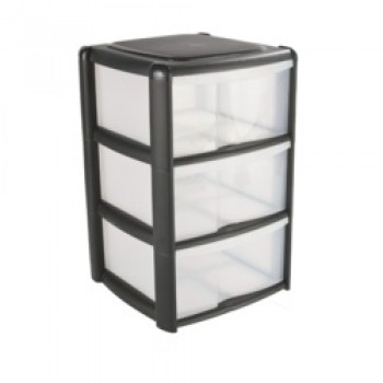 3 Drawer Tower Black 3 Drawer Tower Black