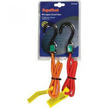 Bungee Cord Set with Plastic Hooks - 1200mm x 8mm Bungee Cord Set with Plastic Hooks - 1200mm x 8mm